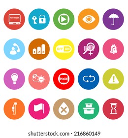 Home use machine sign flat icons on white background, stock vector
