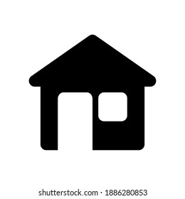 Home user interface icon in glyph style. The vector is editable and ready to use for application and website project.