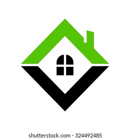 Home V Square Logo Template
