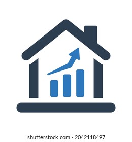 Home value icon. vector graphics