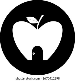 Home vector in black circle icon. House icon symbol. Modern infographic icon for web, mobile apps and ui design.