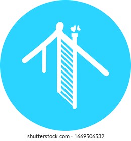 Home Vektorillustration in blauen Kreis Symbol. Symbol des Hauses. Modernes Infografik-Icon für Web, Mobile Apps und i Design.