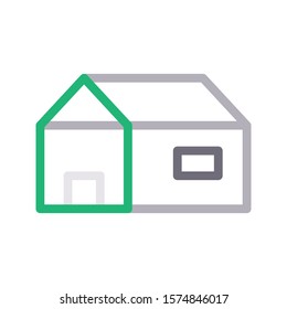 home vector color line icon 