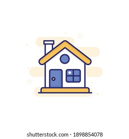 Home vector filled outline icon style illustration. EPS 10 file 