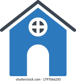 home vector glyph color icon 