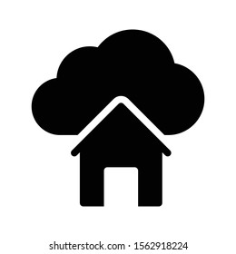 home vector glyph flat icon 