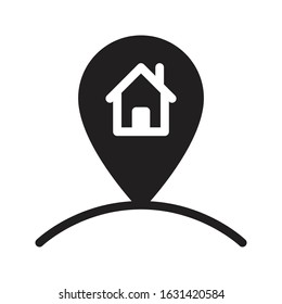 home vector glyph flat icon 