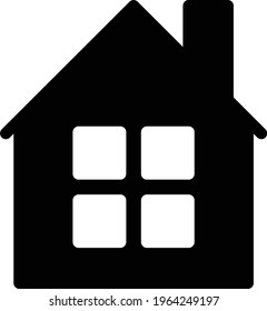 home vector glyph flat icon