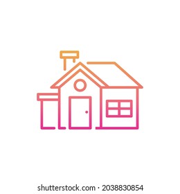 Home vector gradient icon style illustration. Eps 10 file