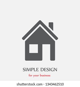 Home vector icon to be used in your web applications, mobile applications and print media. A symbol of a house.