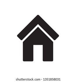Home vector icon to be used in web applications, mobile applications and print media. A sign of a house.