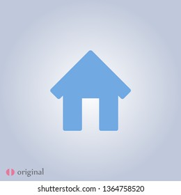 Home vector icon to be used in web applications, mobile applications and print media. A symbol of a house.