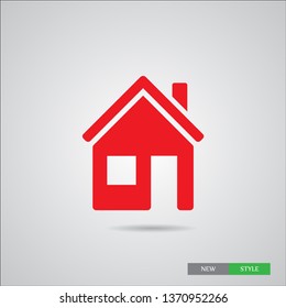 Home vector icon to be used in your web applications, mobile applications and print media. A symbol of a house.