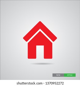 Home vector icon to be used in web applications, mobile applications and print media. A sign of a house.