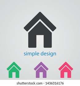 Home vector icon to be used in web applications, mobile applications and print media. A sign of a house.