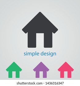 Home vector icon to be used in web applications, mobile applications and print media. A symbol of a house.