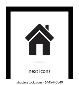 Home vector icon to be used in web applications, mobile applications and print media. Home page. A sign of home. A symbol of a house.