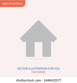 Home vector icon to be used in web applications, mobile applications and print media. A symbol of a house. A sign of home. Home page.