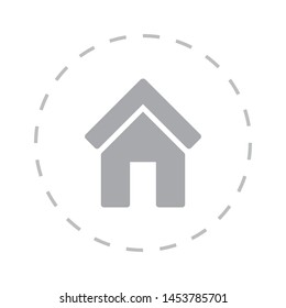 Home vector icon to be used in web applications, mobile applications and print media. A sign of a house.