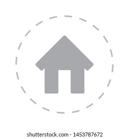 Home vector icon to be used in web applications, mobile applications and print media. A symbol of a house. A sign of home. Home page.