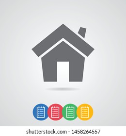 Home vector icon to be used in web applications, mobile applications and print media. A symbol of a house. A sign of home. Home page.