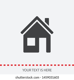 Home vector icon to be used in web applications, mobile applications and print media. A symbol of a house. Home page. A sign of home.