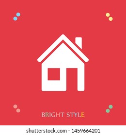 Home vector icon to be used in web applications, mobile applications and print media. A symbol of a house. Home page. A sign of home.