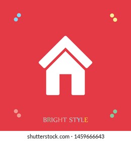 Home vector icon to be used in web applications, mobile applications and print media. A sign of a house.