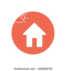 Home vector icon to be used in web applications, mobile applications and print media. A symbol of a house. A sign of home. Home page.
