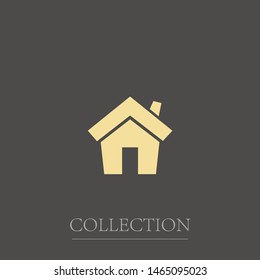 Home vector icon to be used in web applications, mobile applications and print media. A symbol of a house. A sign of home. Home page.
