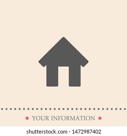 Home vector icon to be used in web applications, mobile applications and print media. A symbol of a house. A sign of home. Home page.