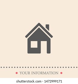Home vector icon to be used in web applications, mobile applications and print media. A symbol of a house. Home page. A sign of home.
