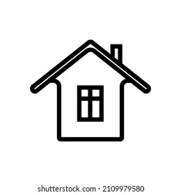 Home vector icon to be used in web applications, mobile applications and print media. Isolated vector image on a white background.