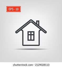 Home vector icon to be used in web applications, mobile applications and print media. Vector image. EPS-10.