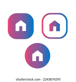 Home vector icon to be used in web applications, mobile applications and print media. A symbol of a house.