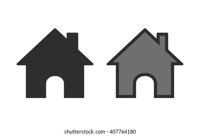 Home    vector icon. Black  illustration isolated on white  background for graphic and web design.