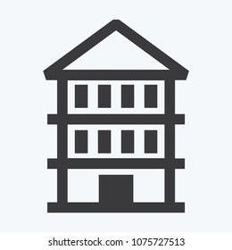 Home vector icon, building symbol.