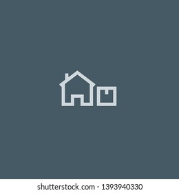Home vector icon. Home concept stroke symbol design. Thin graphic elements vector illustration, outline pattern for your web site design, logo, UI. EPS 10.