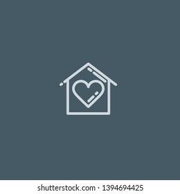 Home vector icon. Home concept stroke symbol design. Thin graphic elements vector illustration, outline pattern for your web site design, logo, UI. EPS 10.