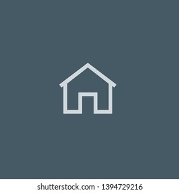 Home vector icon. Home concept stroke symbol design. Thin graphic elements vector illustration, outline pattern for your web site design, logo, UI. EPS 10.