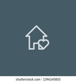 Home vector icon. Home concept stroke symbol design. Thin graphic elements vector illustration, outline pattern for your web site design, logo, UI. EPS 10.
