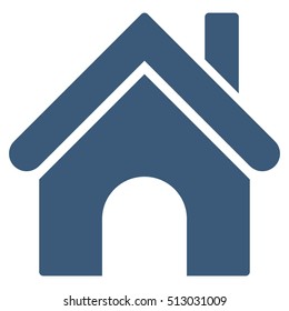 Home vector icon. Flat blue symbol. Pictogram is isolated on a white background. Designed for web and software interfaces.