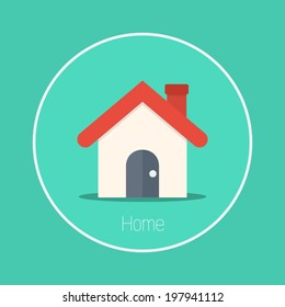 Home : Vector home icon flat design