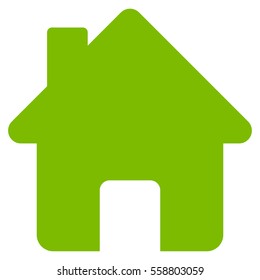 Home vector icon. Flat eco green symbol. Pictogram is isolated on a white background. Designed for web and software interfaces.