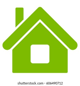 Home vector icon. Flat eco green symbol. Pictogram is isolated on a white background. Designed for web and software interfaces.