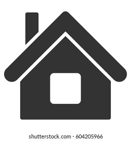 Home vector icon. Flat gray symbol. Pictogram is isolated on a white background. Designed for web and software interfaces.