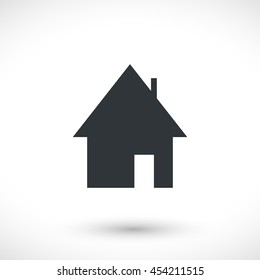 Home vector icon. Graphic symbol for your design, logo. Gray glyph on a white background. Isolated sign.