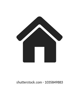 Home vector icon. House icon. Estate icon. Minimalist style. 