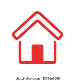Home vector icon. House icon. Estate icon. Minimalist style. 