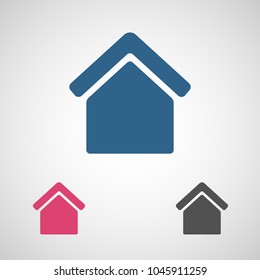 Home vector icon. House icon. Estate icon. Minimalist style. 